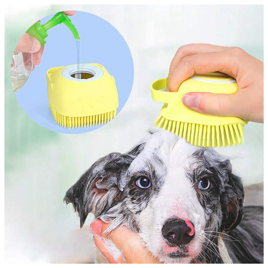 Cepillo Jabonero Masaje Para Mascota